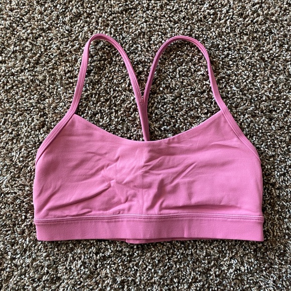Lululemon Flow Y Adjustable Bra *Light Support, A–C Cups - Pink Blossom - Picture 3 of 4